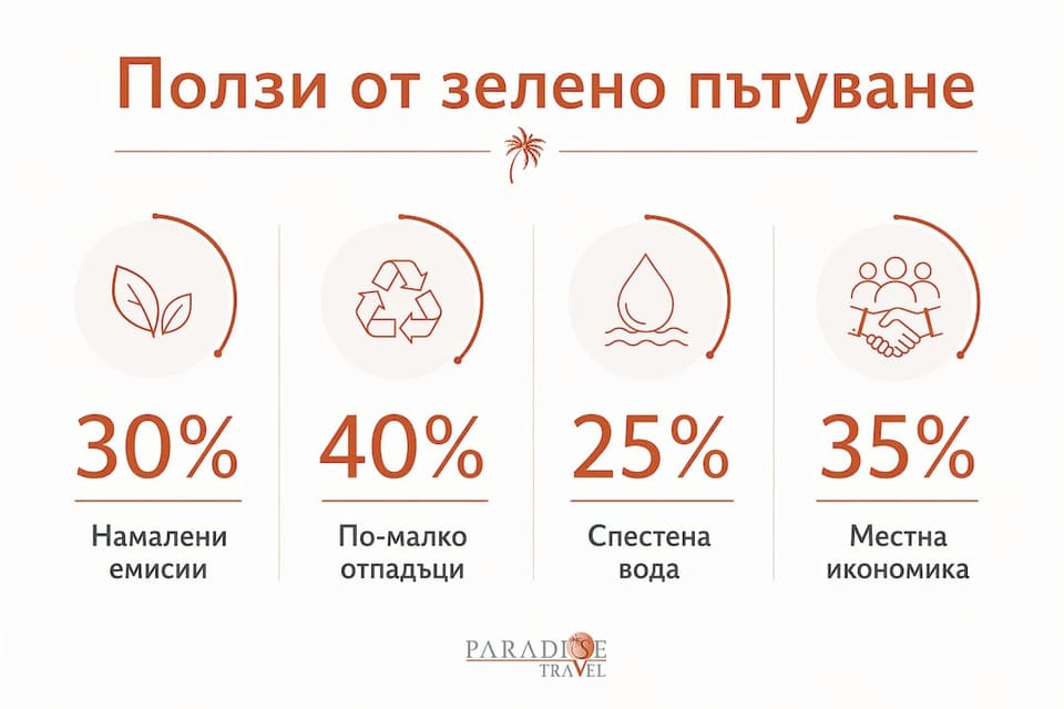 Инфографика: Най-важните предимства на устойчивото пътуване