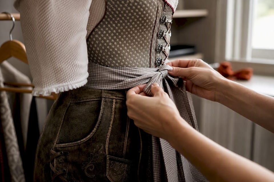 Детайли от дирндл и lederhosen