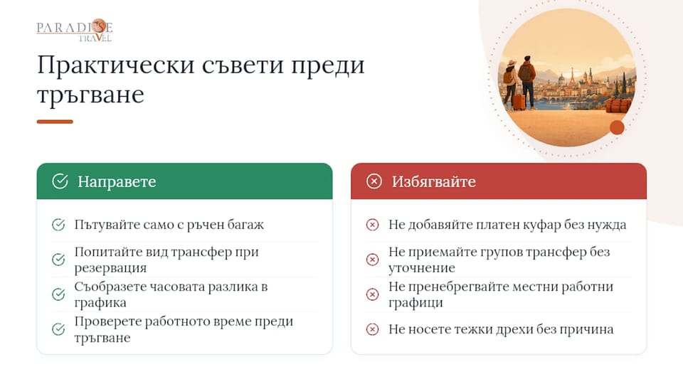 Практически съвети преди да тръгнете — overview diagram